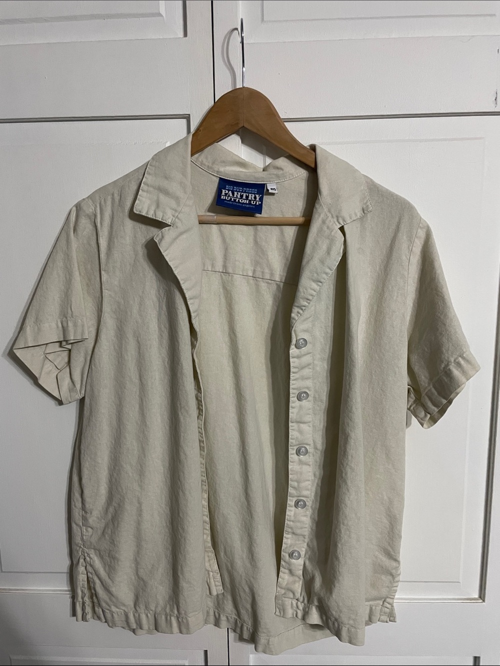Big Bud Press Pantry Short Sleeve Button Up - Cream - Medium